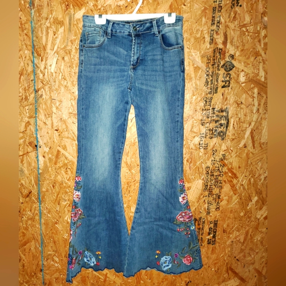 Floral Flare Jeans